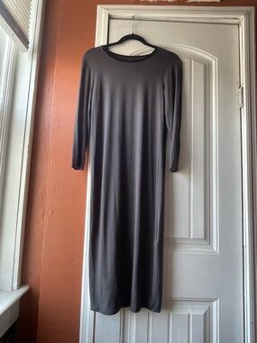 Forever 21 Charcoal Long Sleeve Maxi Dress size L